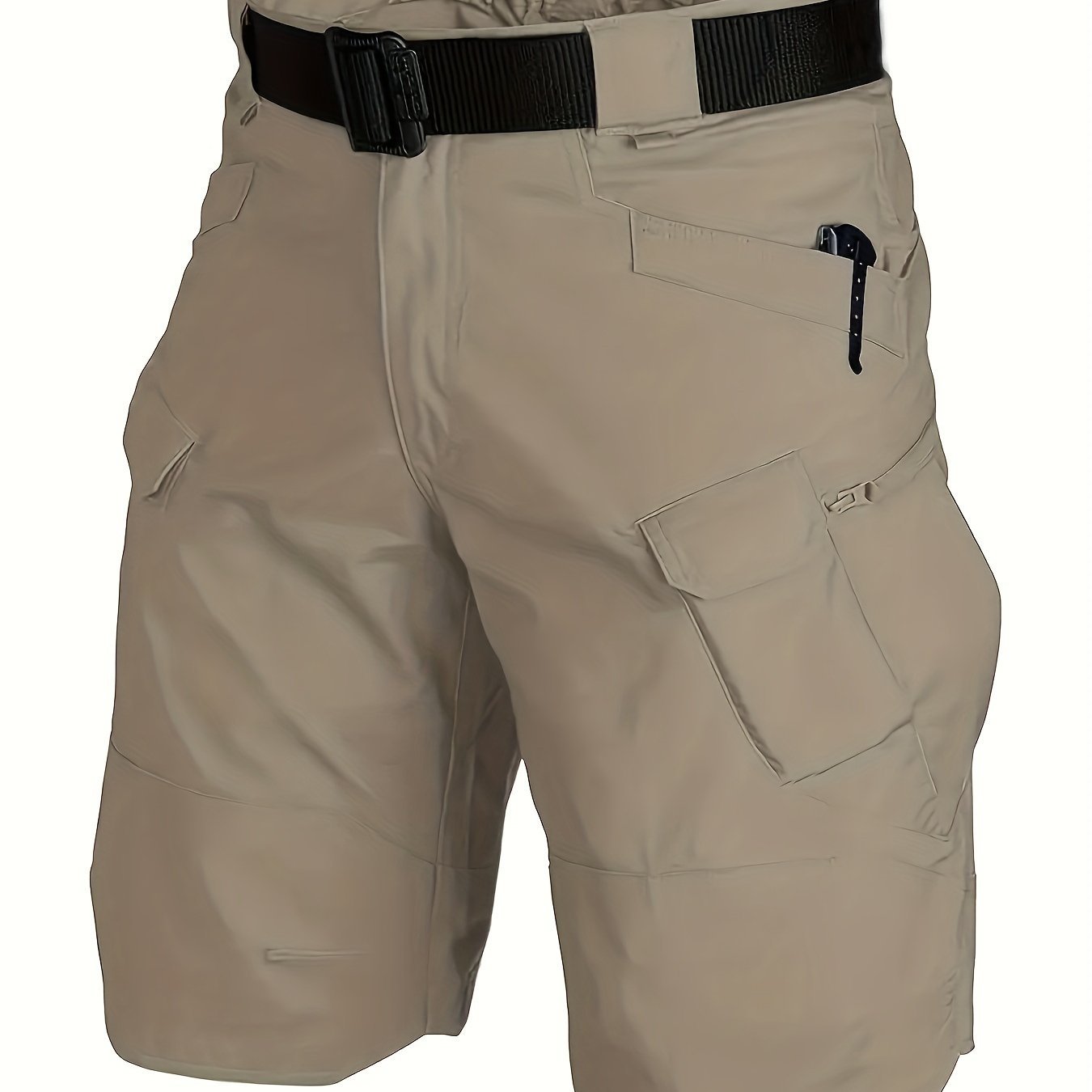 Men??s Urban Shorts Outdoor Waterproof Wear Resistant Cargo Shorts Quick Dry Multi Pocket Hiking Pants Without Belt - Image 6