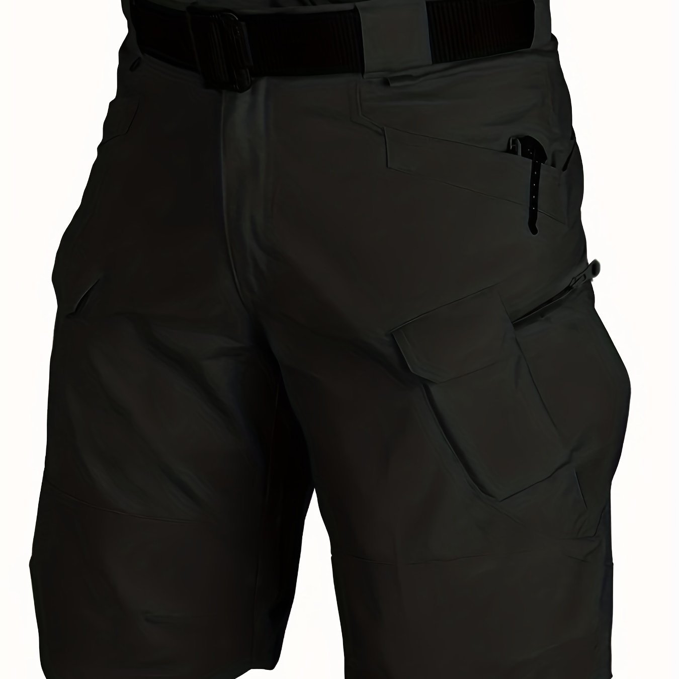 Men??s Urban Shorts Outdoor Waterproof Wear Resistant Cargo Shorts Quick Dry Multi Pocket Hiking Pants Without Belt - Image 4