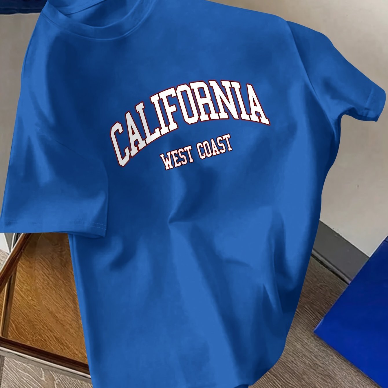 California Graphic Print Men??s Creative Top, Casual Short Sleeve Crew Neck T-shirt, Men??s Clothing For Summer Outdoor - Image 7