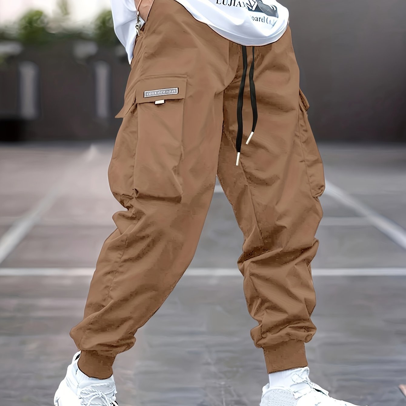 Trendy Men??s Casual Cargo Pants With Pocket, Men??s Outfits For Spring And Autumn - Image 3