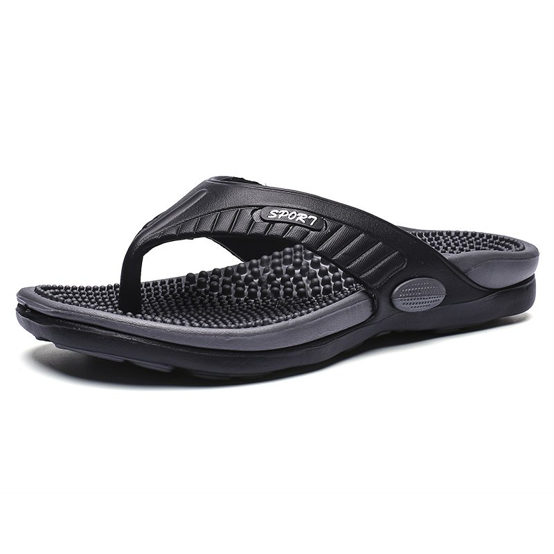 Men Acupressure Massage Reflexology Flip Flops Shock Absorption Lightweight Non Slip Thong Sandals For Indoor Outdoor Beach Summer - Image 2