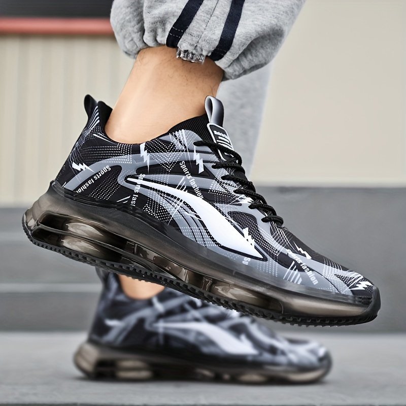 Men??s Trendy Street Style Running Shoes With Shock Absorbing, Comfy Non Slip Lace Up Durable Sneakers For Men??s Outdoor Activities - Image 12