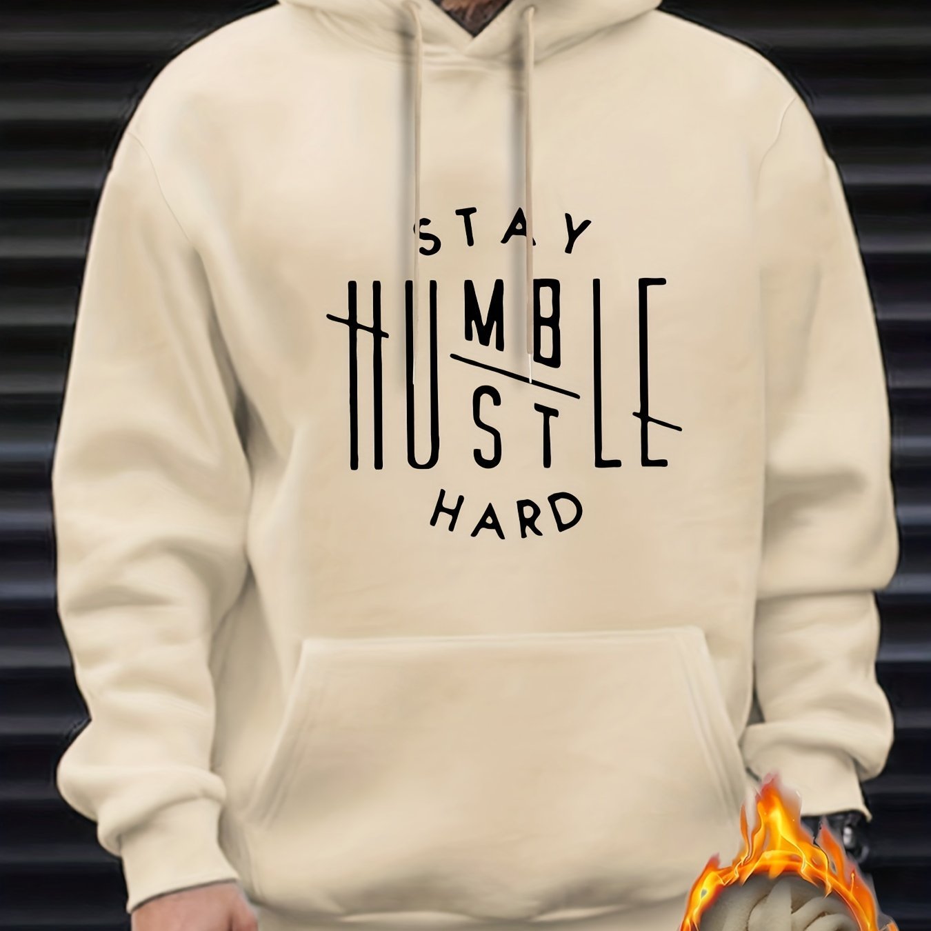 Stay Humble & Hustle Print Hoodie, Cool Hoodies For Men, Men??s Casual Graphic Design Pullover Hooded Sweatshirt With Kangaroo Pocket Streetwear For Winter Fall, As Gifts - Image 15