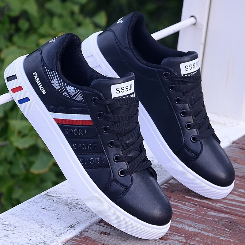Men??s Trendy Street Style Low Top Skateboard Shoes, Comfy Non Slip Lace Up Durable Sneakers For Men??s Outdoor Activities - Image 3