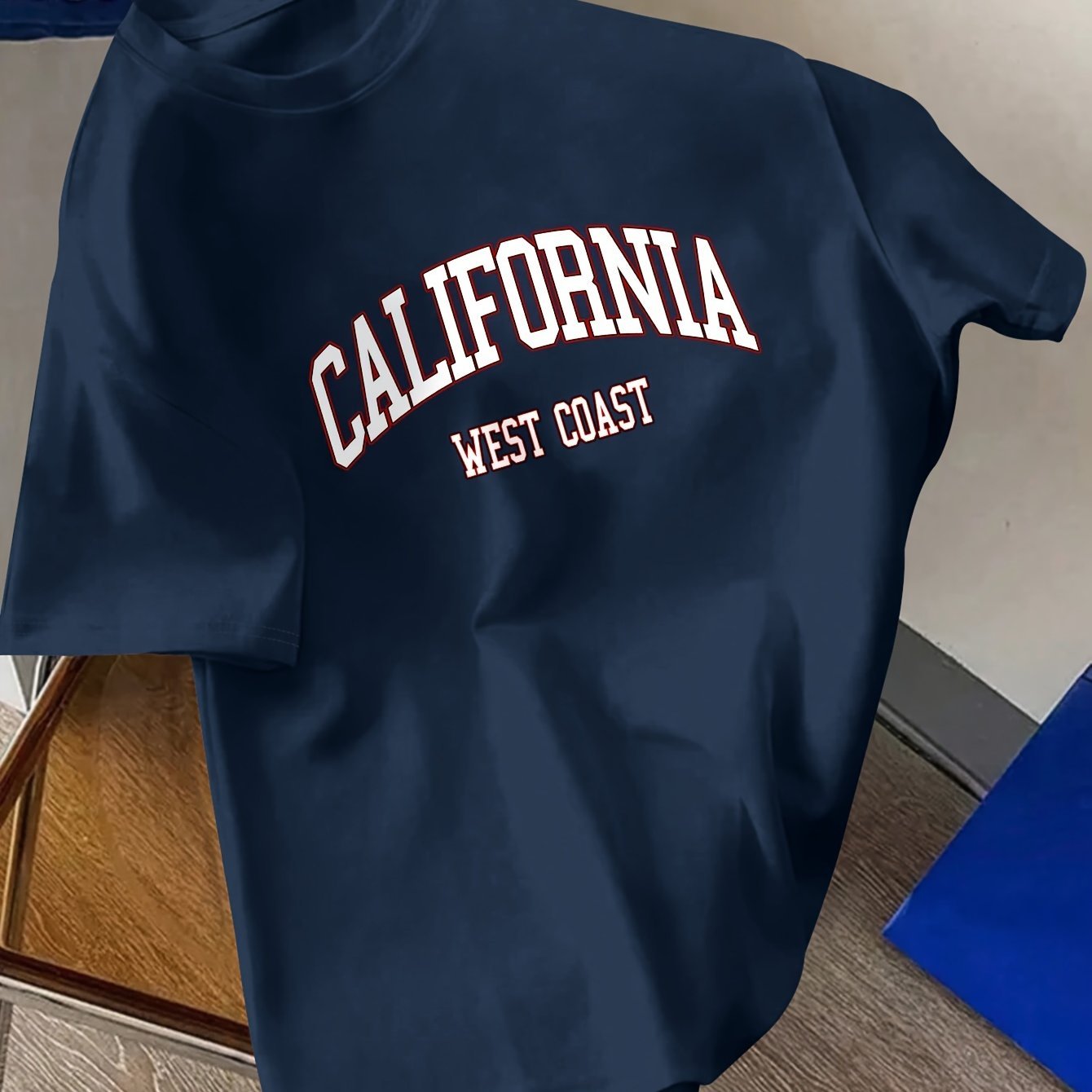 California Graphic Print Men??s Creative Top, Casual Short Sleeve Crew Neck T-shirt, Men??s Clothing For Summer Outdoor - Image 3