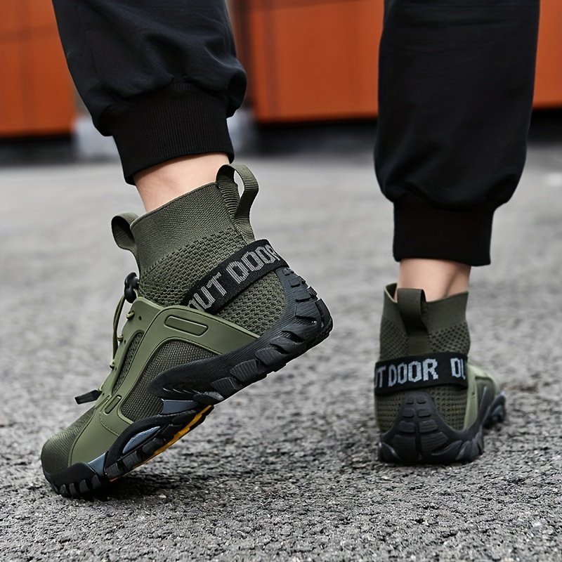 Men??s Trendy Breathable Sneakers, Wear-resistant Non-Slip Outdoor Shoes For Hiking Fishing - Image 4
