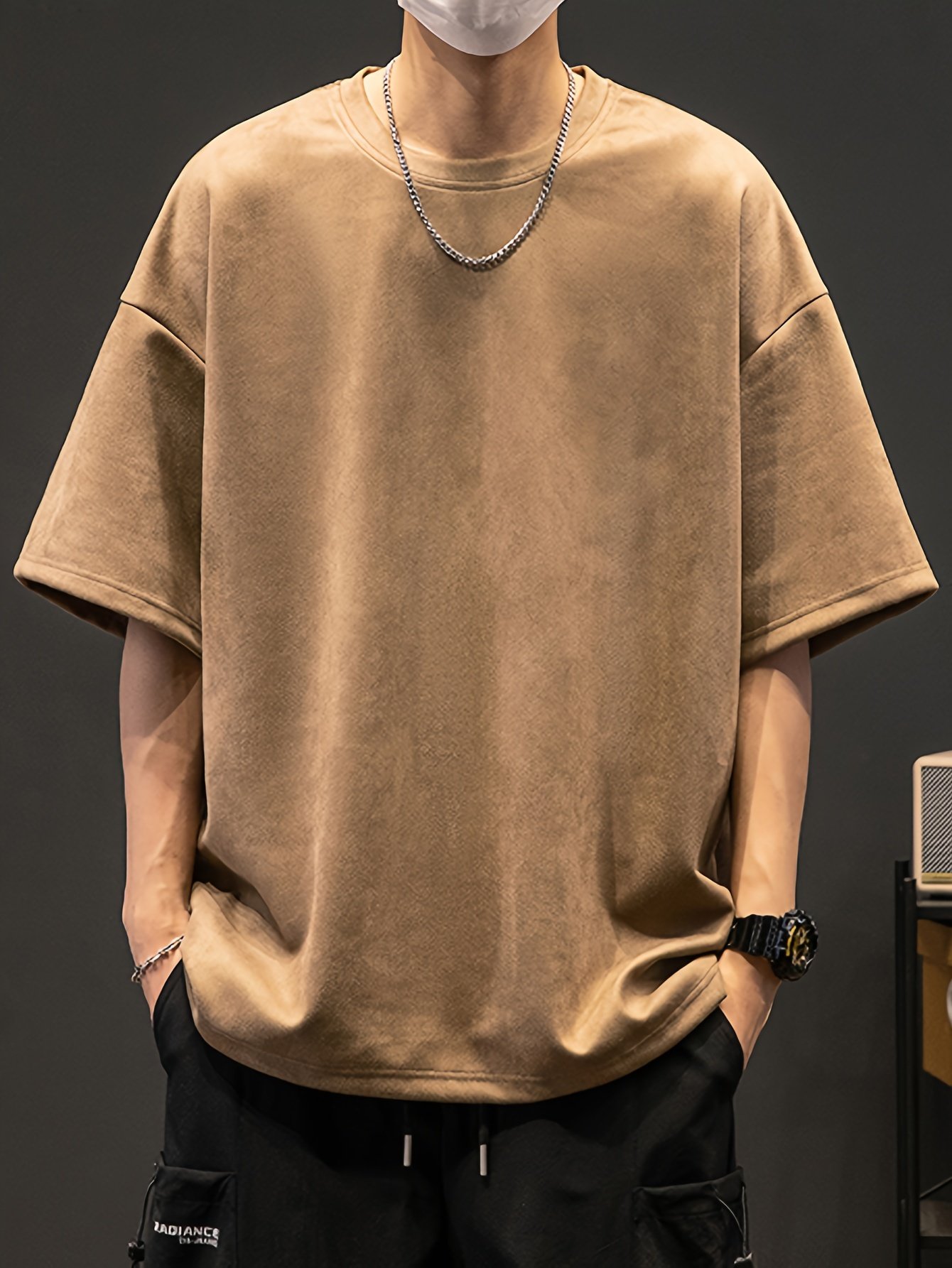 Solid Loose Crew Neck Short Sleeve T-shirt For Men, Casual Summer T-Shirt For Daily Wear And Vacation Resorts