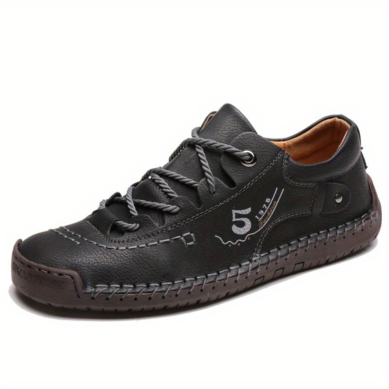 Men??s Handmade Stitching Casual Shoes Flats Outdoor Walking Sneakers - Image 2