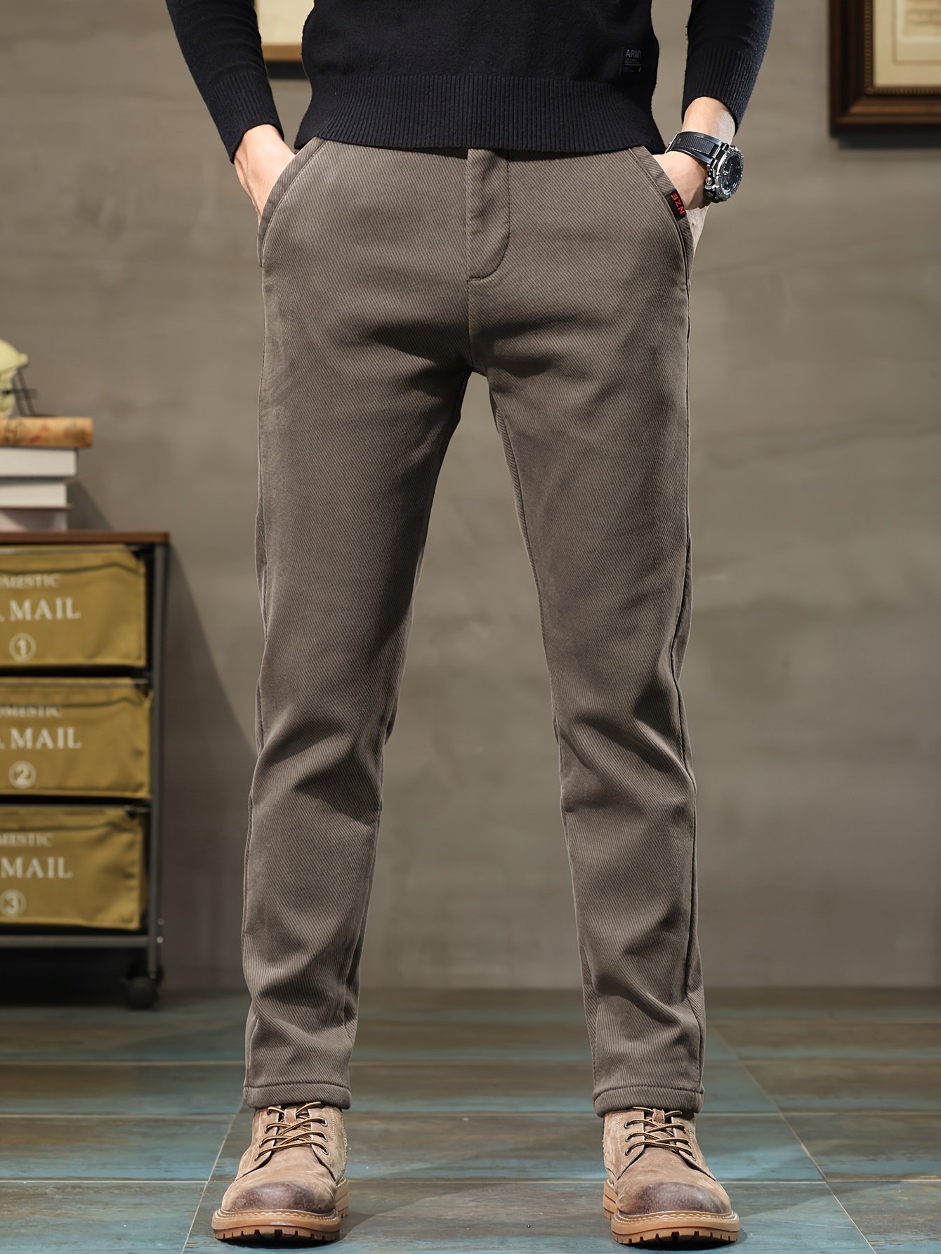 Men??s Semi-formal Skinny Pants For Fall Winter Business