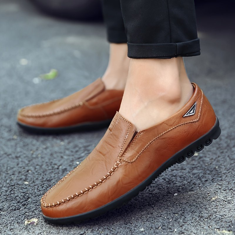 CLOHOO Men??s Handmade Comfortable Non Slip Loafers With Assorted Colors - Image 14