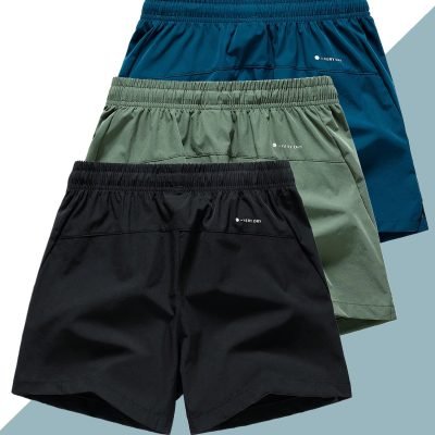 3 Pcs Men??s Loose Solid Shorts With Pockets, Casual Elastic Waist High Stretch Drawstring Shorts For Summer