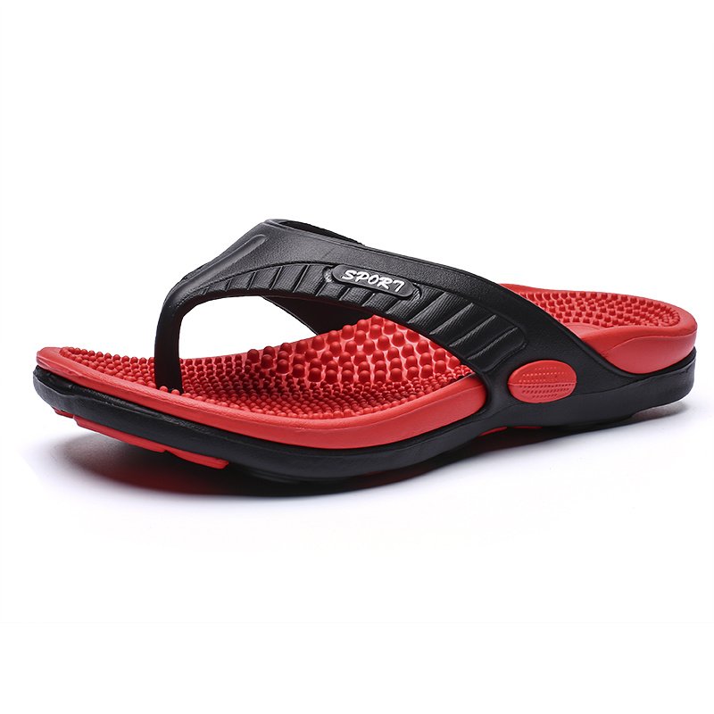 Men Acupressure Massage Reflexology Flip Flops Shock Absorption Lightweight Non Slip Thong Sandals For Indoor Outdoor Beach Summer - Image 7