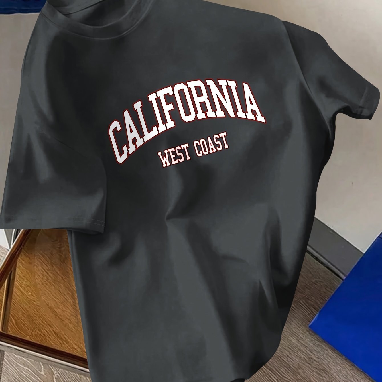 California Graphic Print Men??s Creative Top, Casual Short Sleeve Crew Neck T-shirt, Men??s Clothing For Summer Outdoor - Image 6