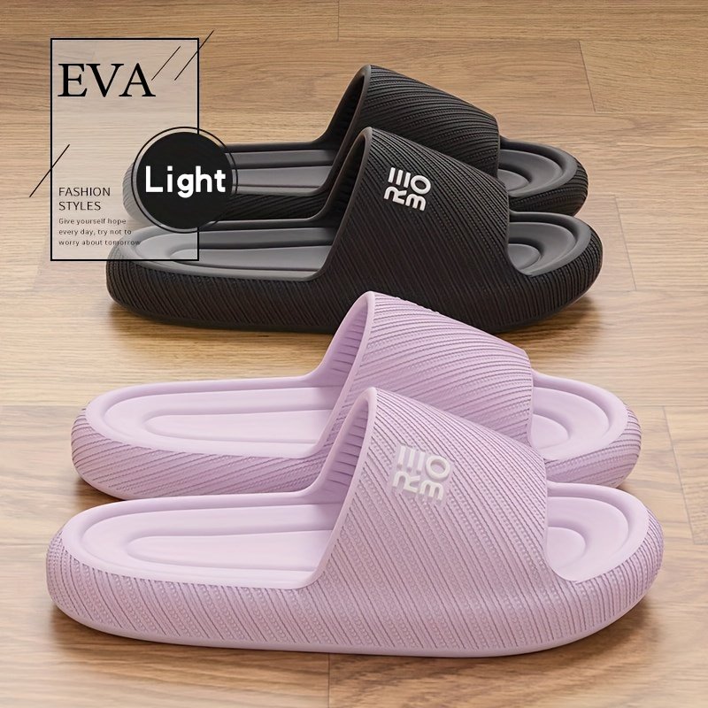 Women??s Letter Design Slides, Casual Open Toe Soft Sole Shoes, Comfortable Slip On Slides - Image 8