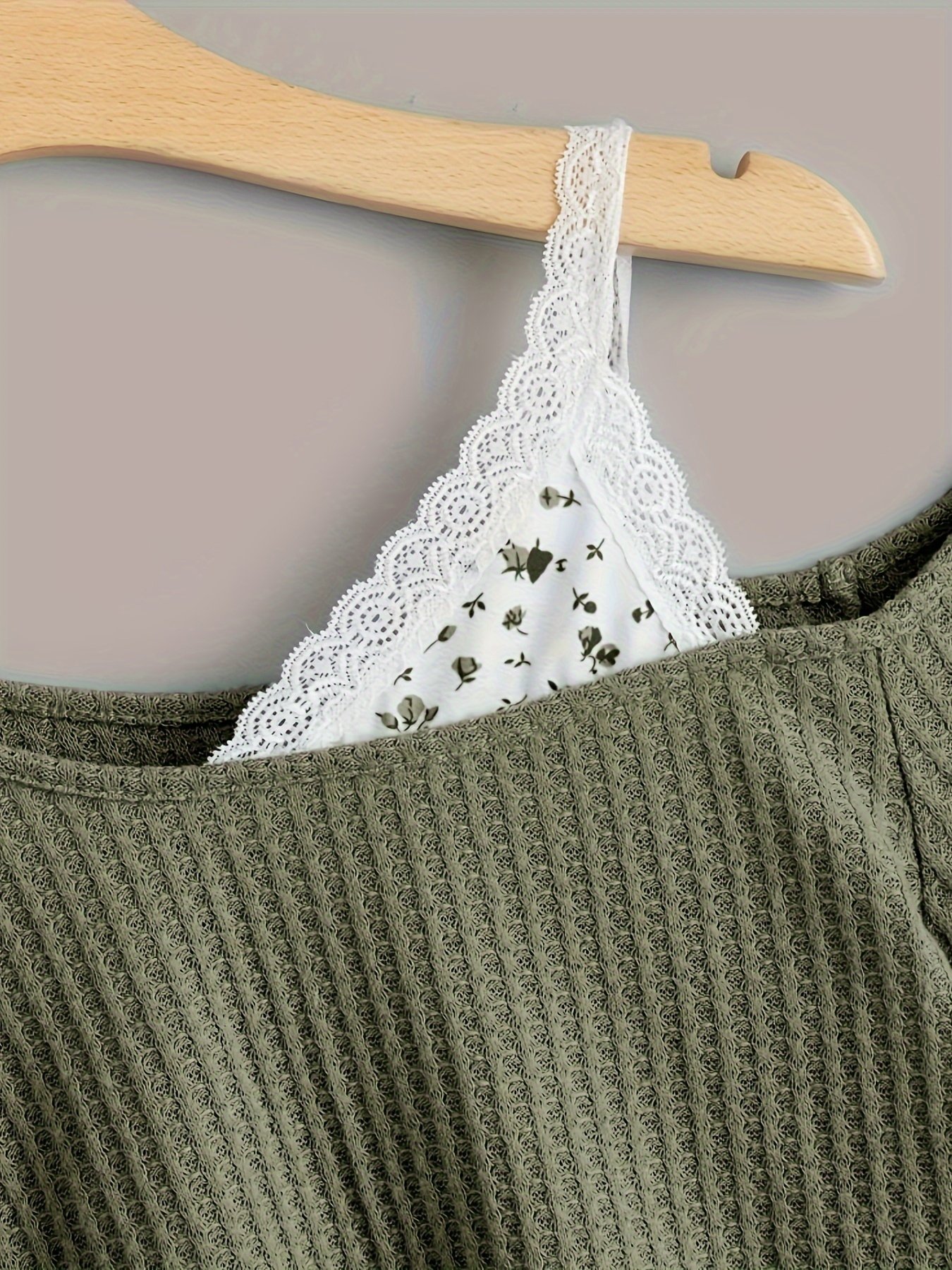 Cold Shoulder Contrast Lace T-shirt, Elegant Long Sleeve T-shirt, Women??s Clothing - Image 4