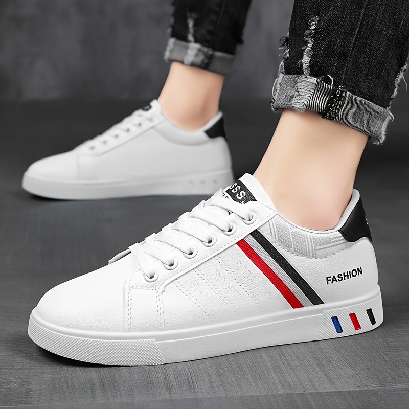 Men??s Trendy Street Style Low Top Skateboard Shoes, Comfy Non Slip Lace Up Durable Sneakers For Men??s Outdoor Activities - Image 7