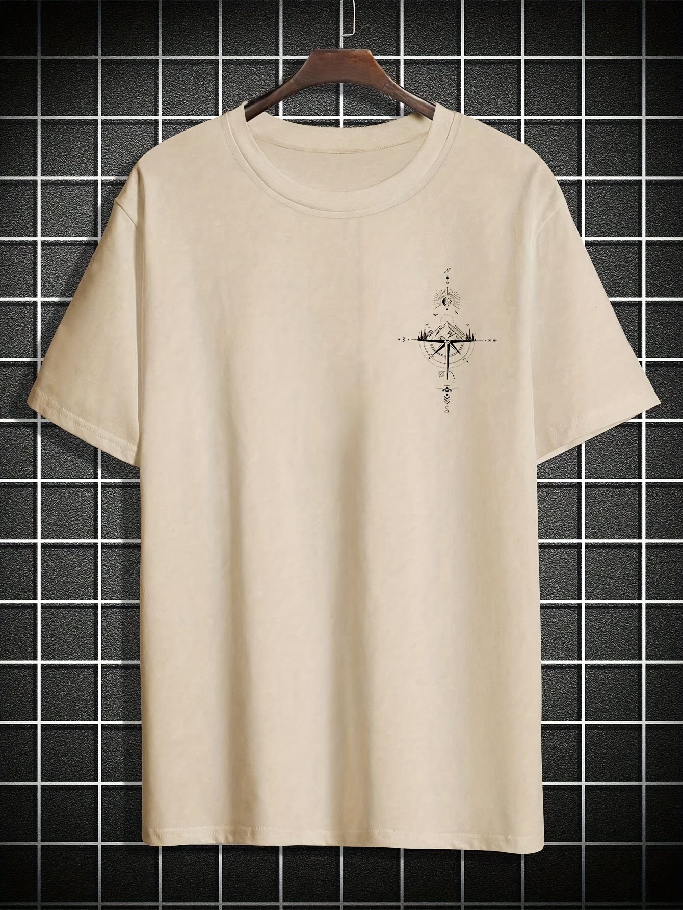 Sun & Mountain Print Men??s Round Neck Short Sleeve Tee Fashion Regular Fit T-Shirt Top For Spring Summer Holiday Leisure Vacation - Image 5