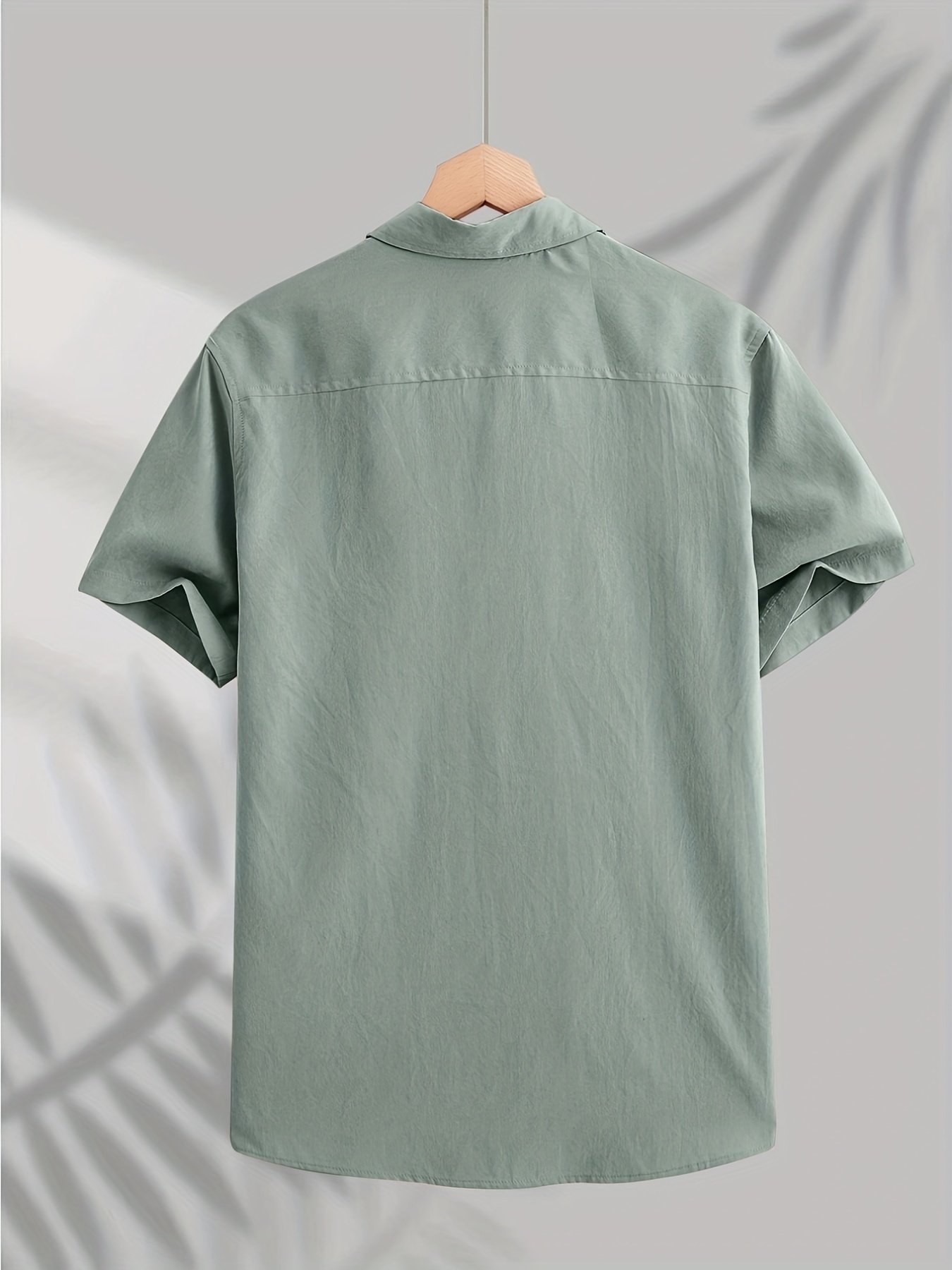 Men??s Casual Button-down Short Sleeve Shirt - Image 10