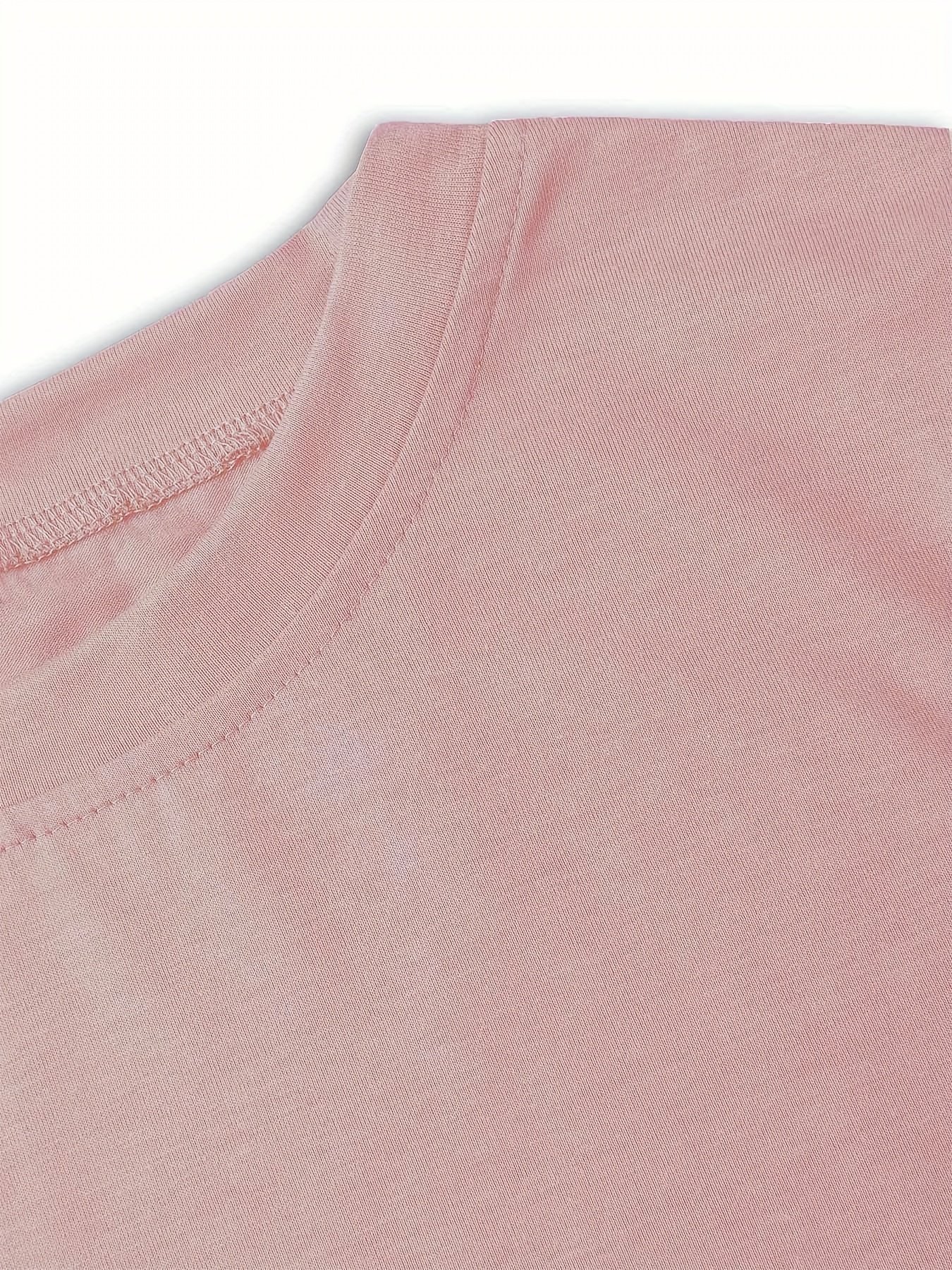 Letter Print T-shirt, Casual Short Sleeve Crew Neck Top For Spring & Summer, Women??s Clothing - Image 4