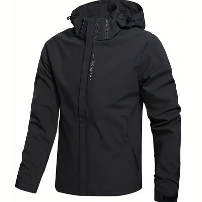 Men??s Casual Hooded Waterproof Windbreaker Jacket Coat Regular Fit Coat For Spring Autumn Outdoors Hiking