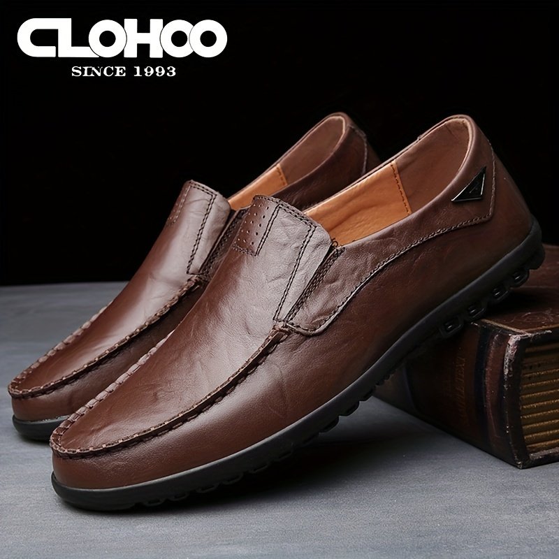 CLOHOO Men??s Handmade Comfortable Non Slip Loafers With Assorted Colors - Image 13