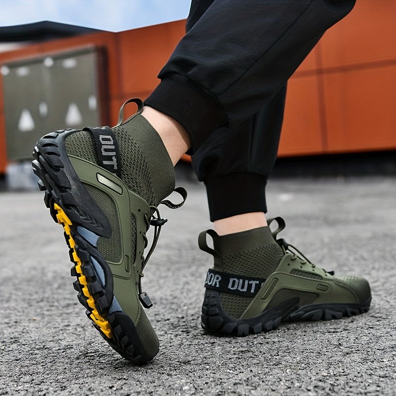 Men??s Trendy Breathable Sneakers, Wear-resistant Non-Slip Outdoor Shoes For Hiking Fishing - Image 3