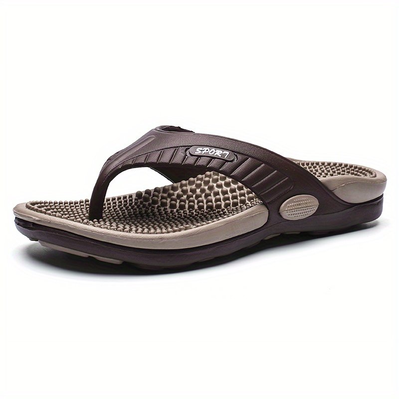 Men Acupressure Massage Reflexology Flip Flops Shock Absorption Lightweight Non Slip Thong Sandals For Indoor Outdoor Beach Summer - Image 17