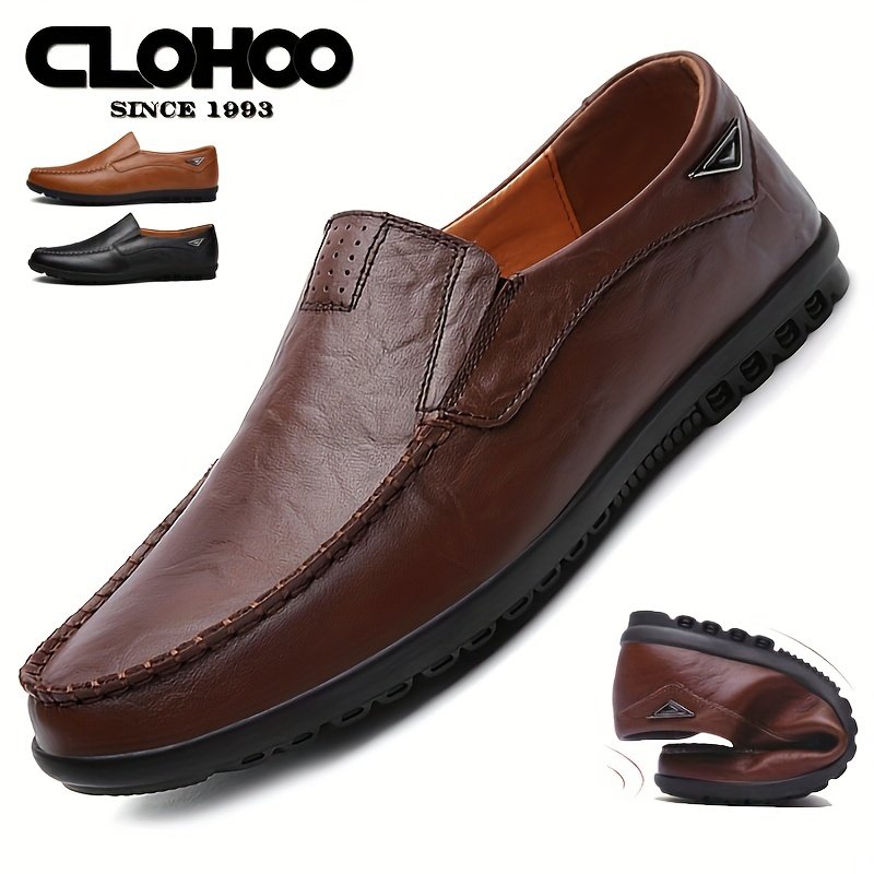CLOHOO Men??s Handmade Comfortable Non Slip Loafers With Assorted Colors - Image 8