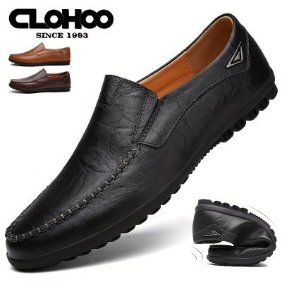 CLOHOO Men??s Handmade Comfortable Non Slip Loafers With Assorted Colors
