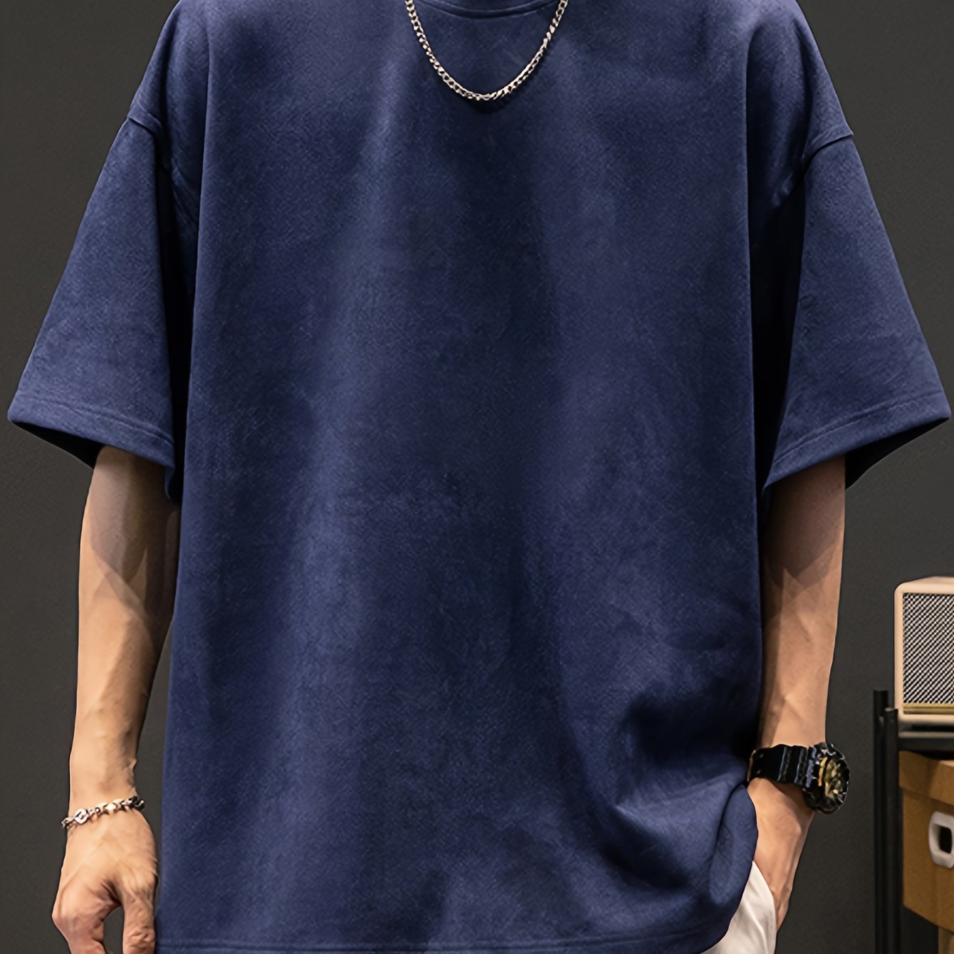 Solid Loose Crew Neck Short Sleeve T-shirt For Men, Casual Summer T-Shirt For Daily Wear And Vacation Resorts - Image 6
