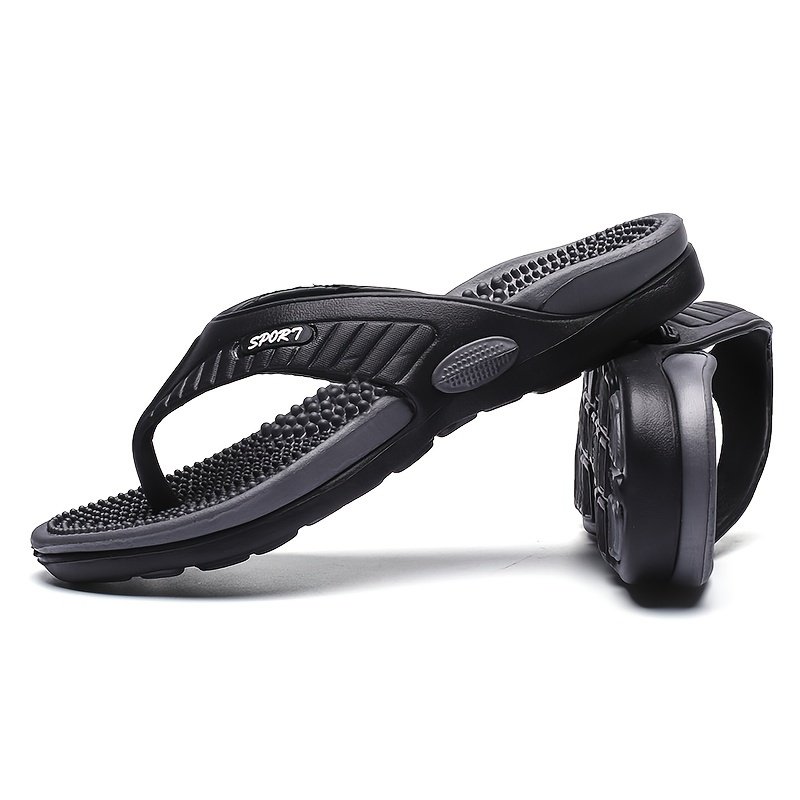 Men Acupressure Massage Reflexology Flip Flops Shock Absorption Lightweight Non Slip Thong Sandals For Indoor Outdoor Beach Summer - Image 10