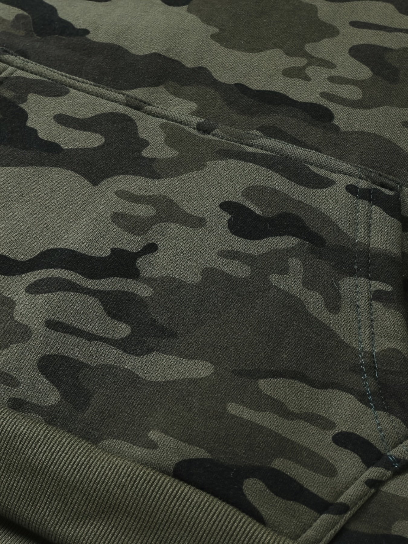 Men??s Camo Loose Pullover Hooded Fleece Sweatshirt For Autumn And Winter - Image 9
