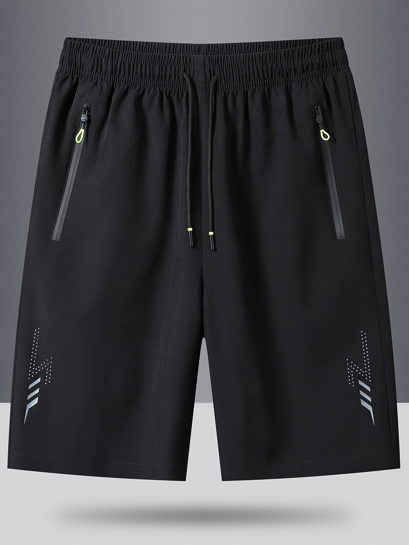 Men??s Quick-Dry Waterproof Sports Running Shorts, Casual Beachwear With Zip Pockets ?C Breathable Outdoor Workout Shorts