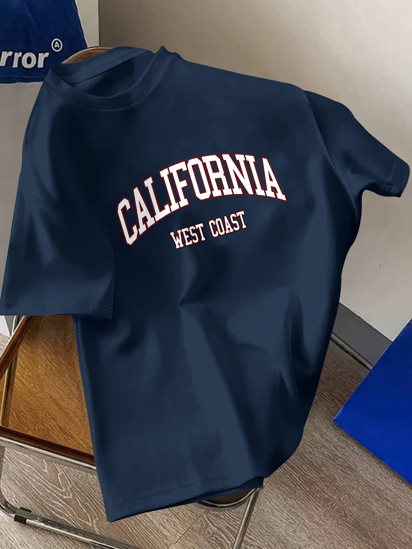 California Graphic Print Men??s Creative Top, Casual Short Sleeve Crew Neck T-shirt, Men??s Clothing For Summer Outdoor