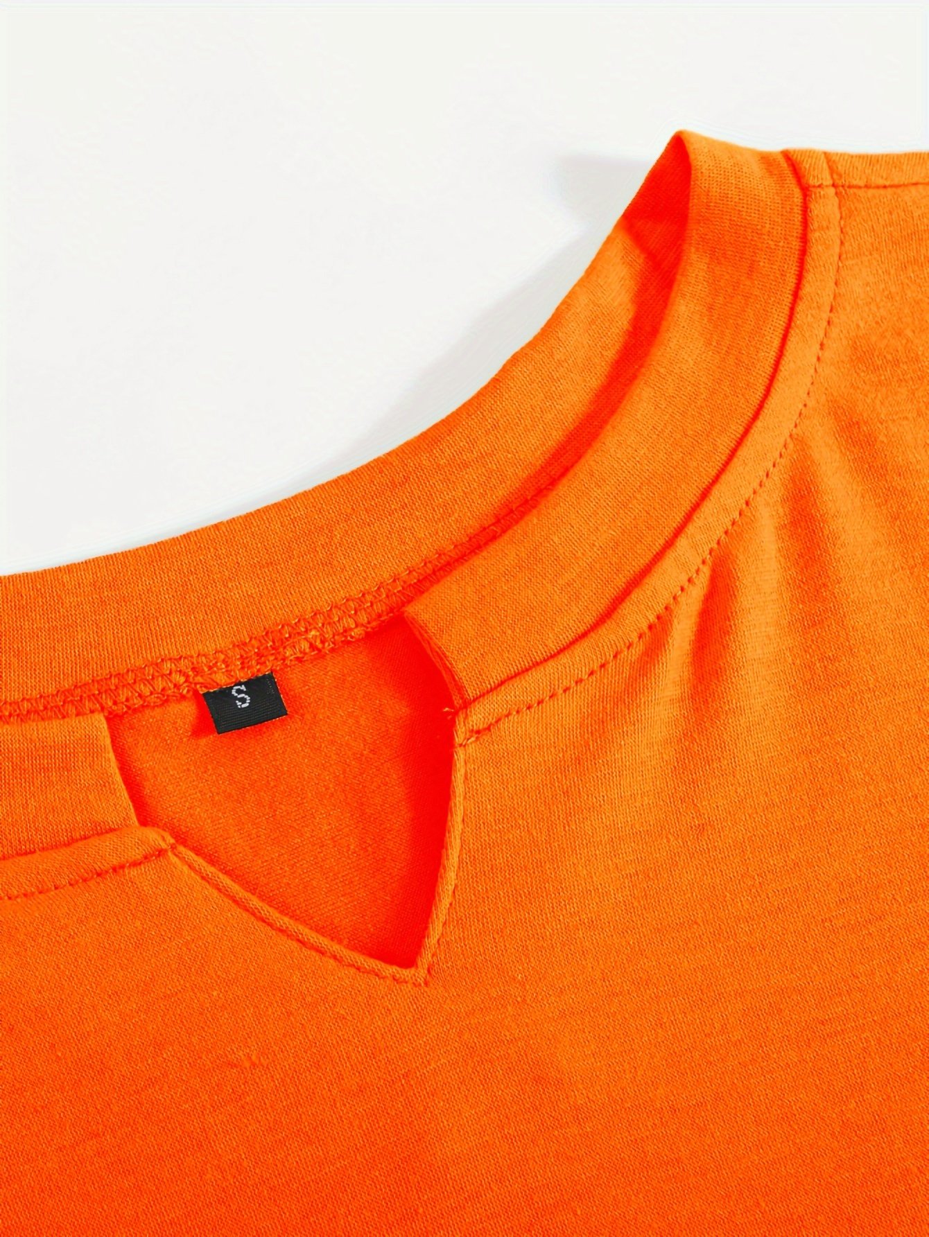 Solid Color Men??s Comfy V-Neck Medium Stretch T-shirt, Men??s Summer Clothes, Men??s Outfits - Image 18