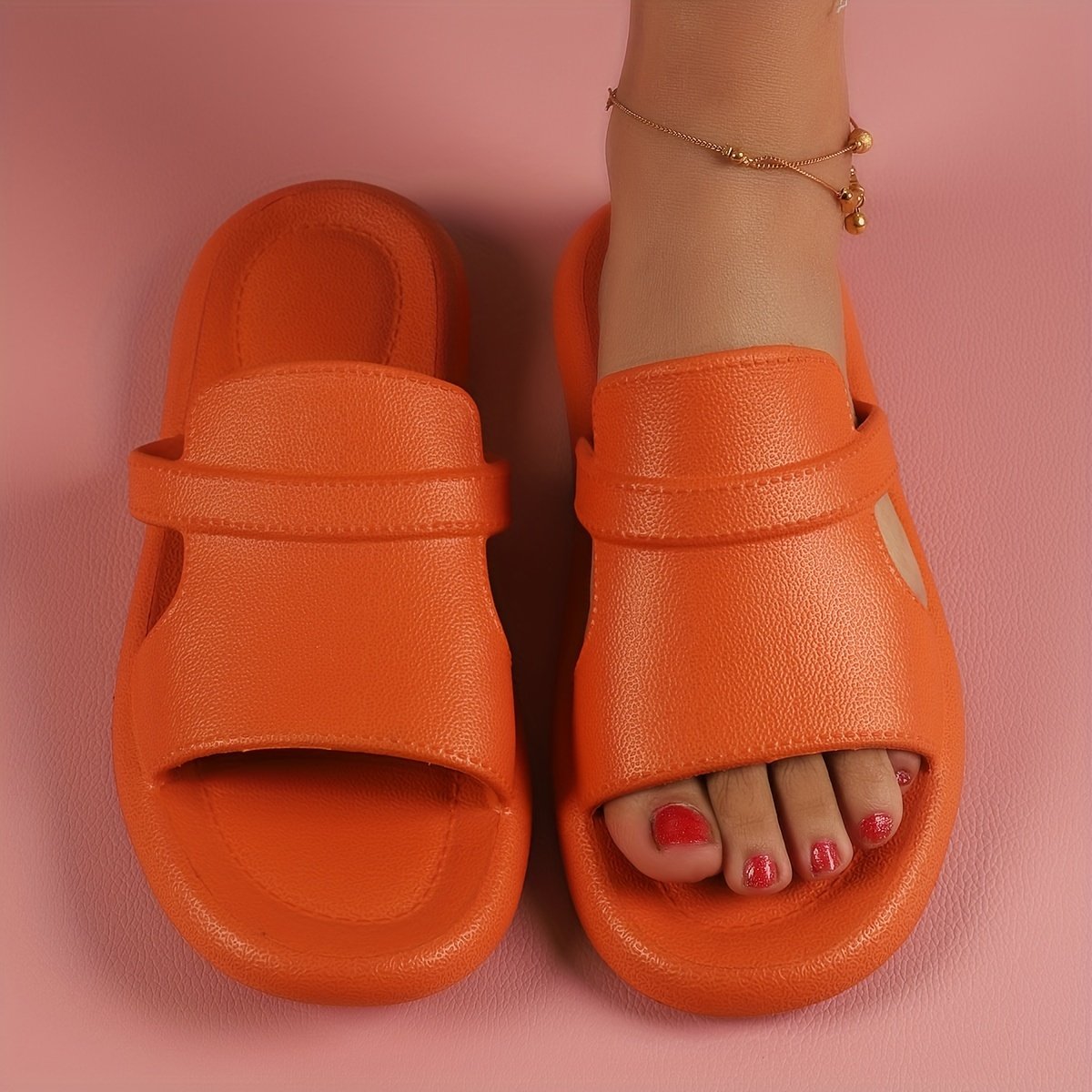 Women??s Solid Color Slide Shoes, Comfy Unisex Open Toe Summer Shoes, Lightweight Indoor & Outdoor Slides Koningsdag/King??s Day - Image 5