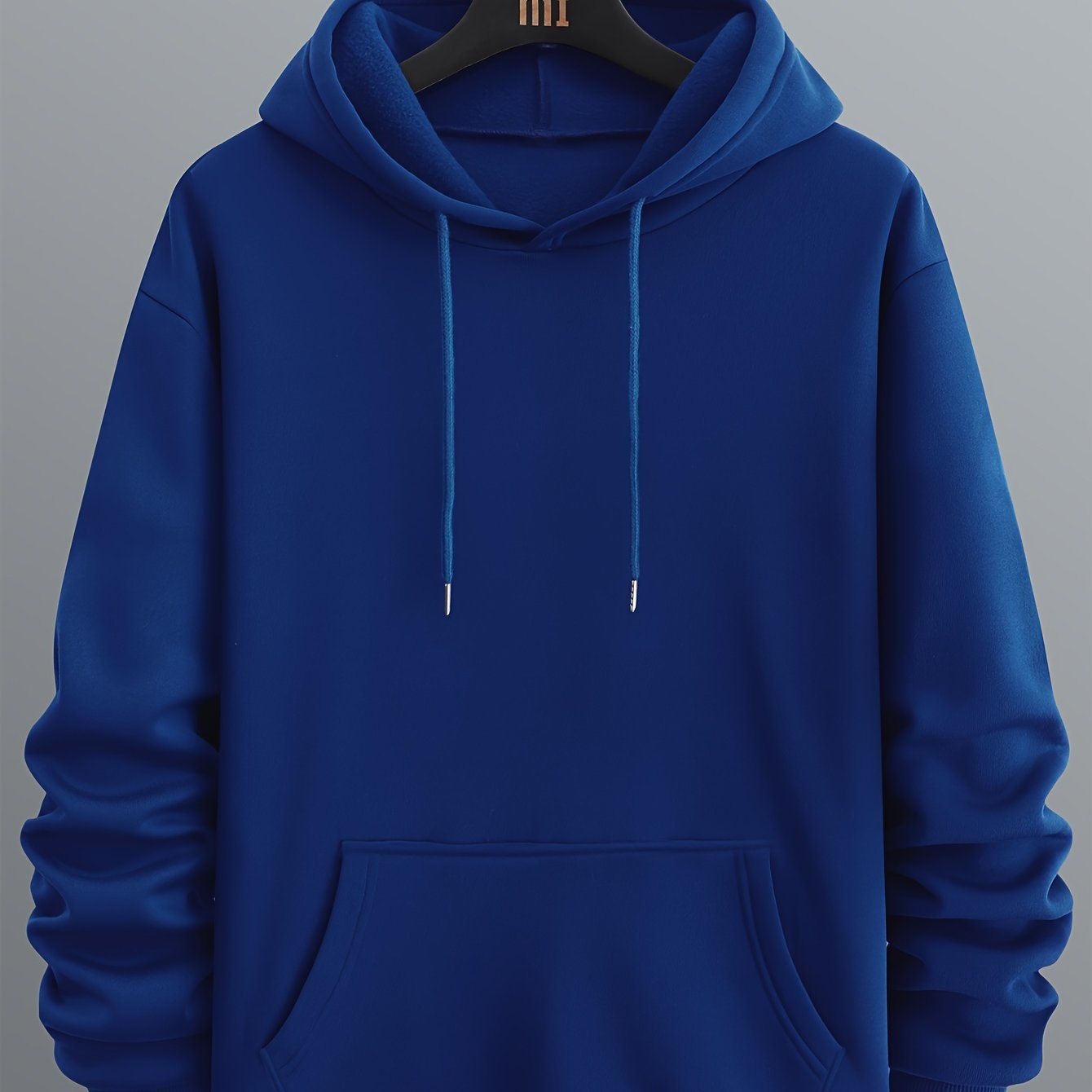 Men??s Long Sleeve Solid Hoodies Street Casual Sports And Fashionable With Kangaroo Pocket Sweatshirt, Suitable For Outdoor Sports, For Autumn And Winter, Fashionable And Versatile - Image 7