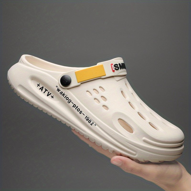 Men??s Clogs, Slip-on Closed Toe Sandals, Soft Sole Walking Shoes, Outdoor Garden Shoe Beach Sandals - Image 4