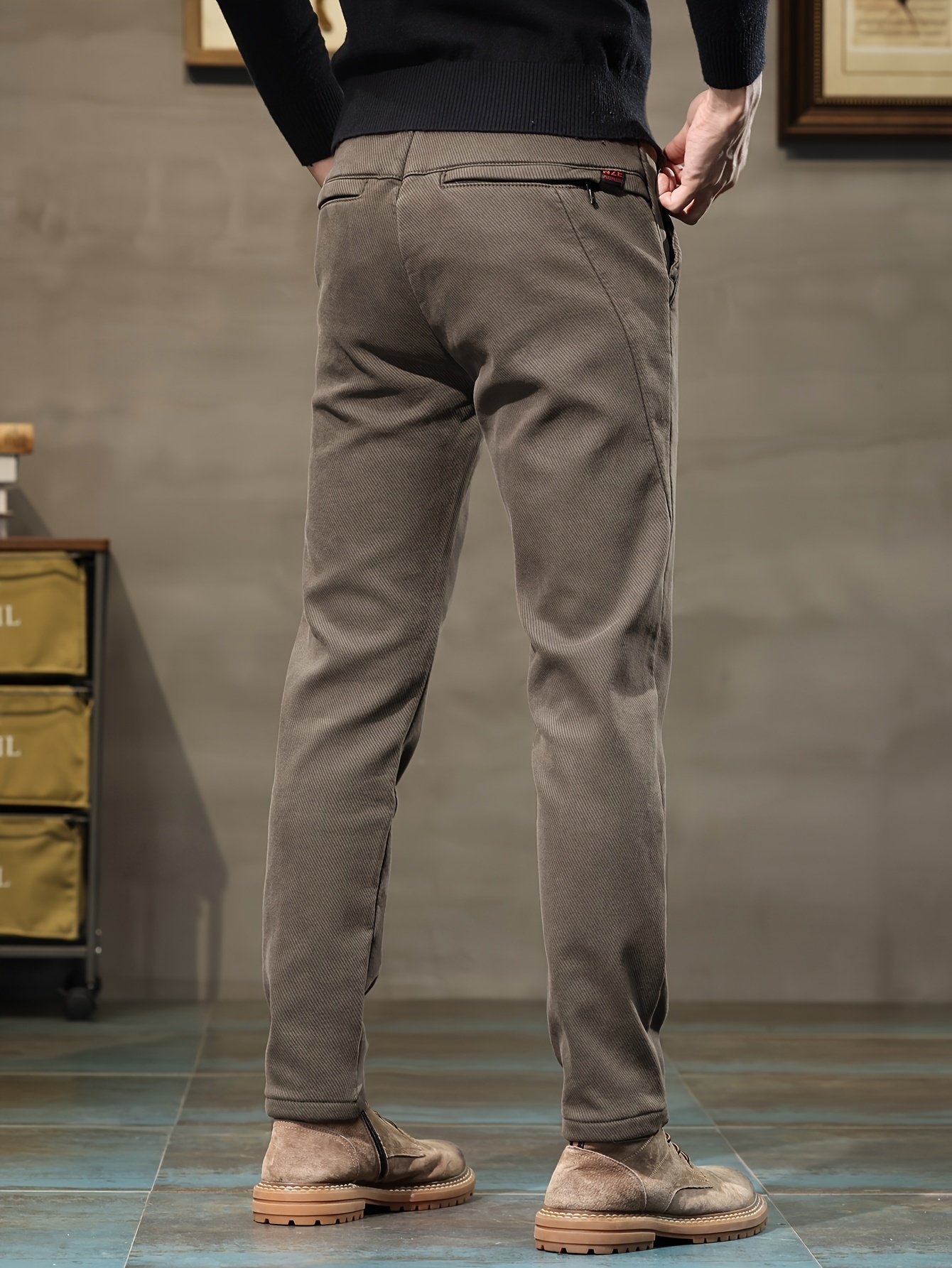 Men??s Semi-formal Skinny Pants For Fall Winter Business - Image 5