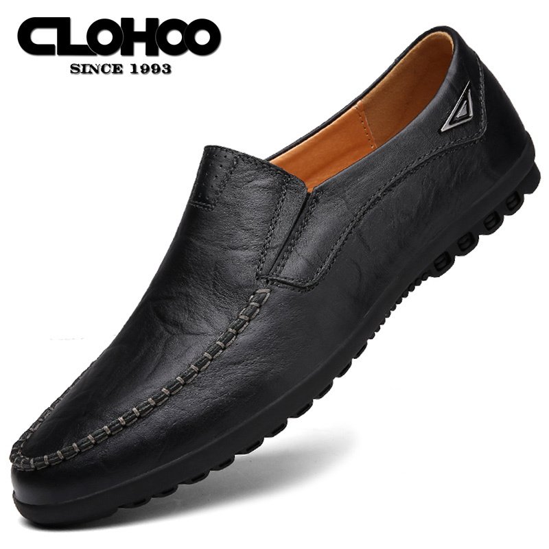 CLOHOO Men??s Handmade Comfortable Non Slip Loafers With Assorted Colors - Image 2