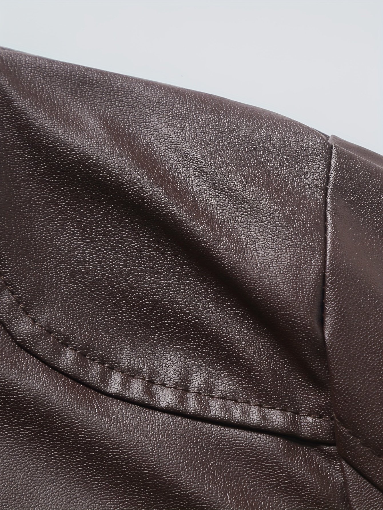 2023 Autumn And Winter New Zipper Cardigan Pocket PU Leather Small Stand Collar MotorcycleJacket Coat Men??s Coat - Image 11