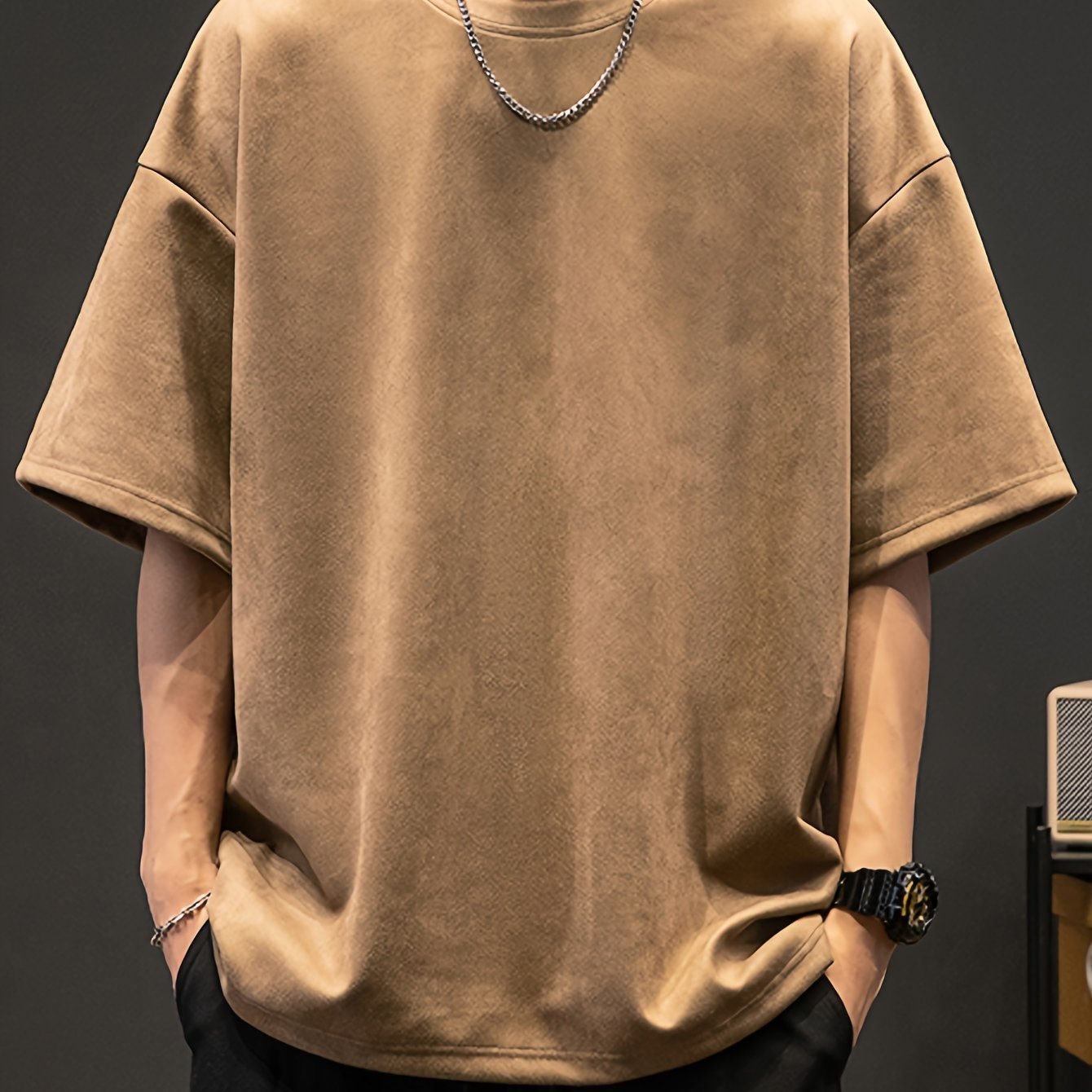 Solid Loose Crew Neck Short Sleeve T-shirt For Men, Casual Summer T-Shirt For Daily Wear And Vacation Resorts - Image 8