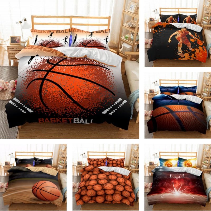 2/3-Piece Basketball Print Duvet Cover Bedding Set