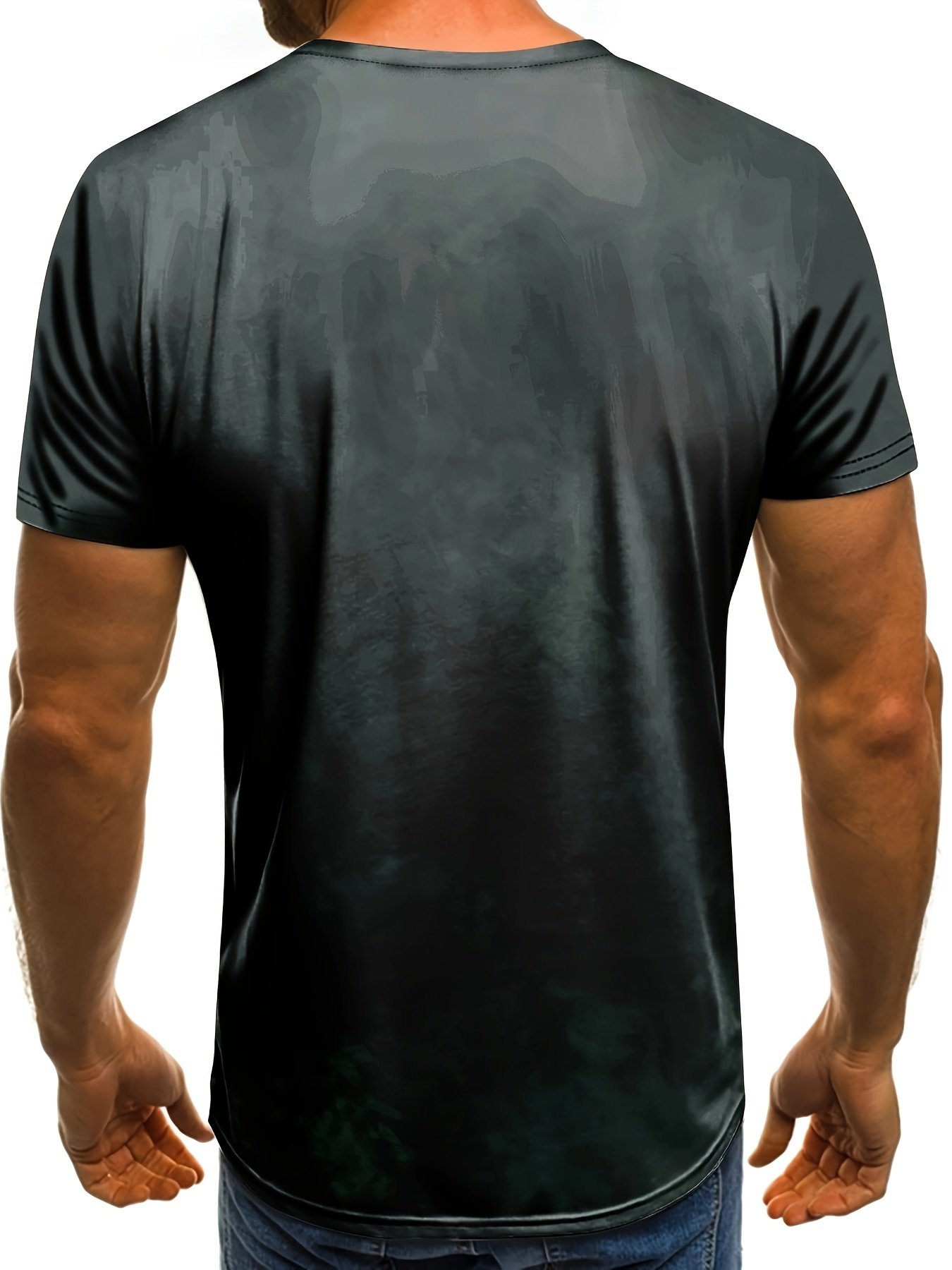 Cross Print, Men??s Graphic Design Crew Neck Active T-shirt, Casual Comfy Tees Tshirts For Summer, Men??s Clothing Tops For Daily Gym Workout Running, Men??s Clothing - Image 4