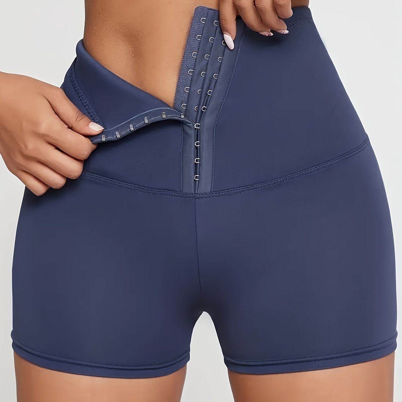 High Waist Versatile Sports Shorts, Slim Fit Adjustable Buckle Fitness Shorts, Women??s Activewear - Image 3