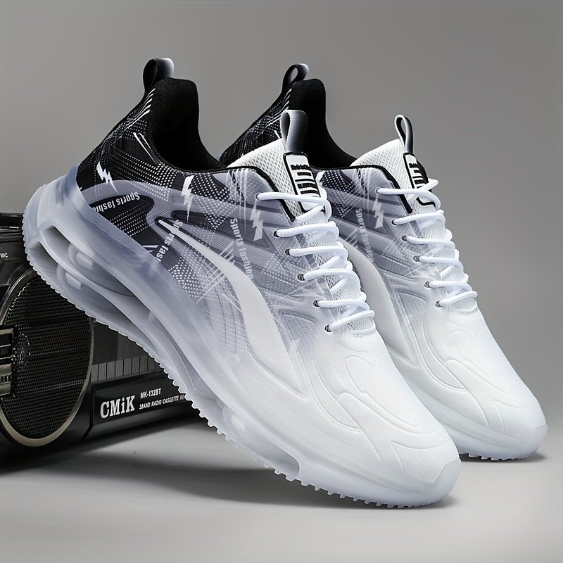 Men??s Trendy Street Style Running Shoes With Shock Absorbing, Comfy Non Slip Lace Up Durable Sneakers For Men??s Outdoor Activities