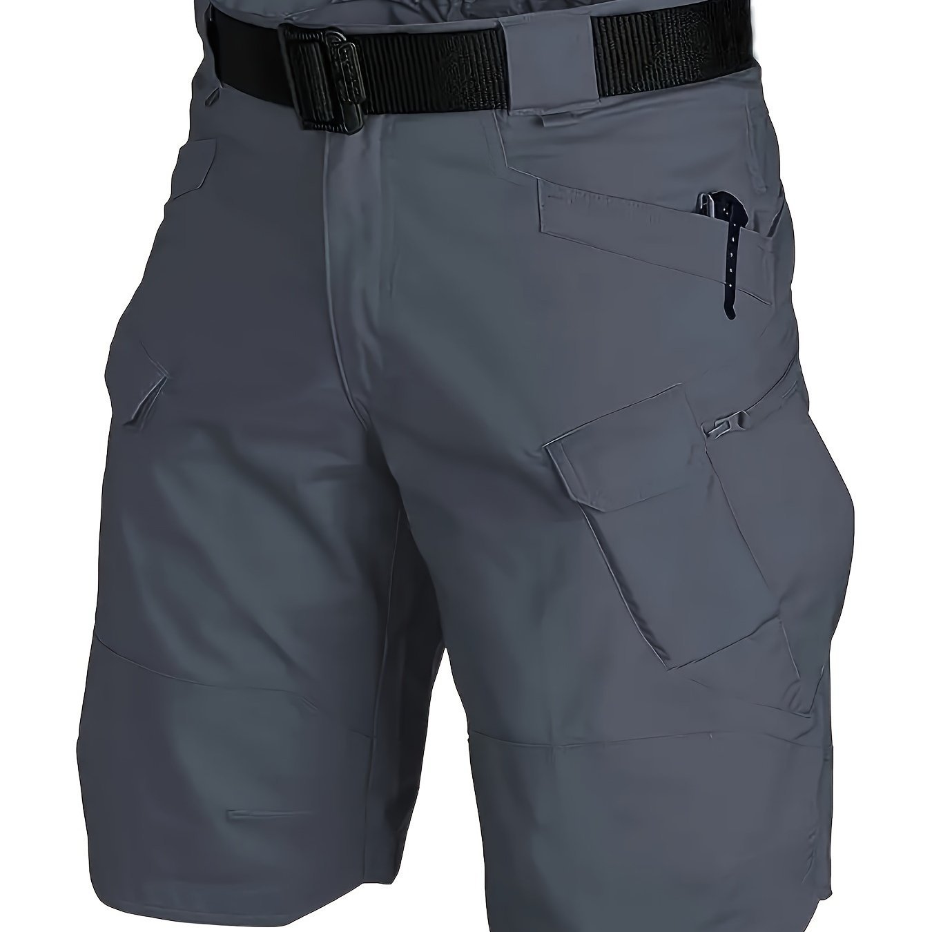 Men??s Urban Shorts Outdoor Waterproof Wear Resistant Cargo Shorts Quick Dry Multi Pocket Hiking Pants Without Belt - Image 2