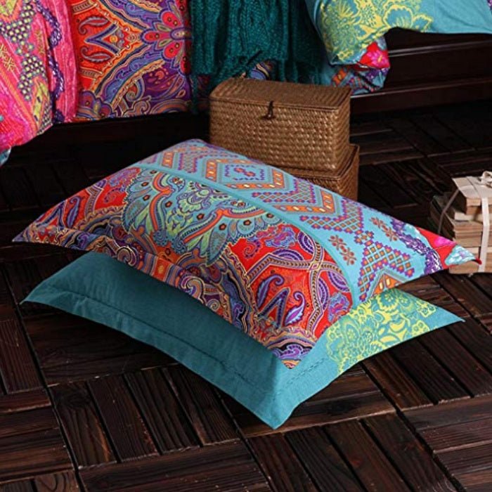 Pink 2/3-Piece Ethnic Bohemian Pattern Duvet Cover Set - Image 3