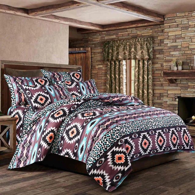 2/3-Piece Native Aztec Ethnic Pattern Duvet Cover Set - Image 5