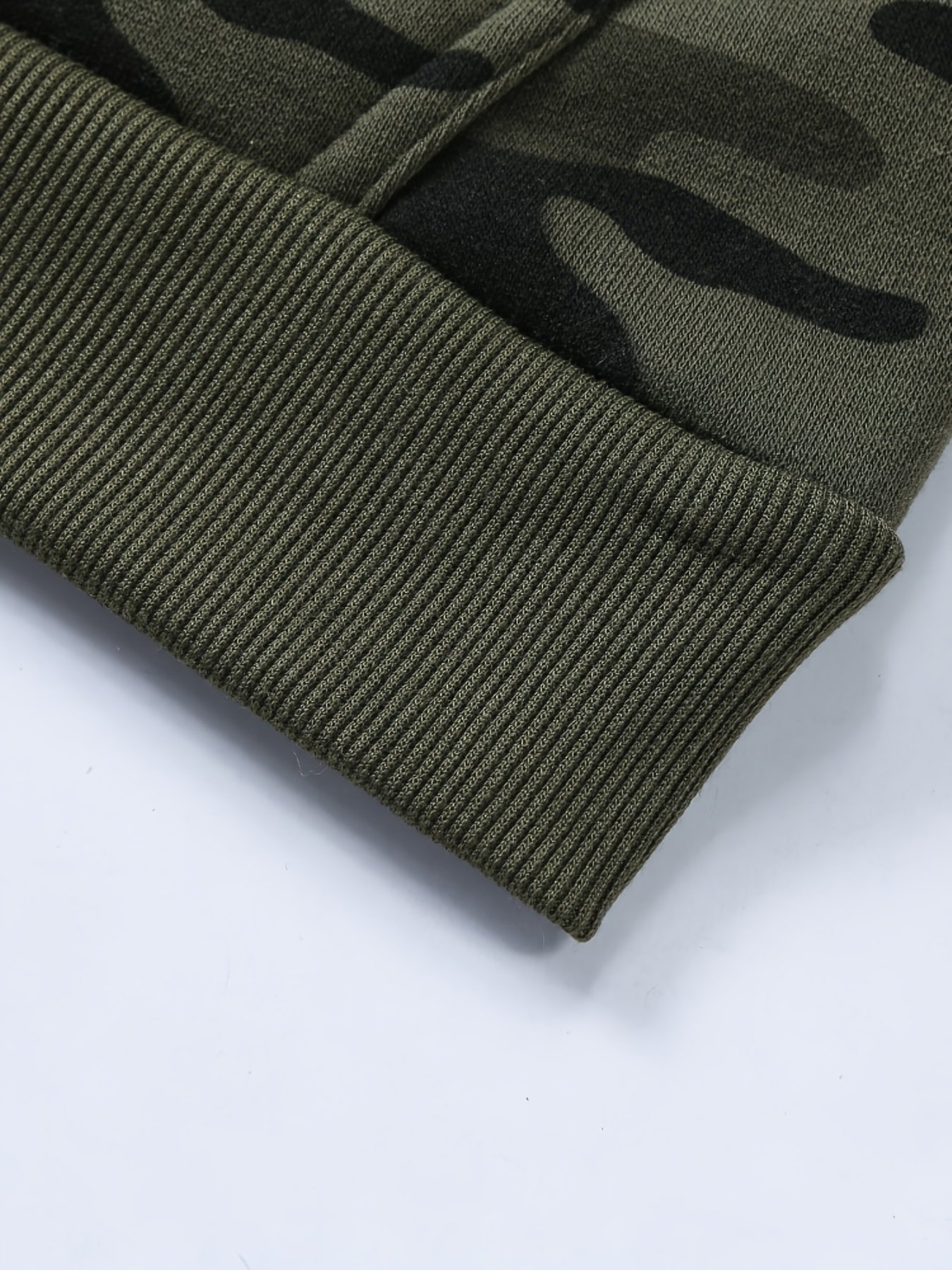Men??s Camo Loose Pullover Hooded Fleece Sweatshirt For Autumn And Winter - Image 10